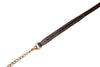 Huntley Equestrian Fancy Stitched Leather Padded Lead with Chain - Huntley Equestrian