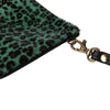 Huntley Equestrian Hair on Hide Leather Wristlet Clutch Wallet Purse, Turquoise Leopard