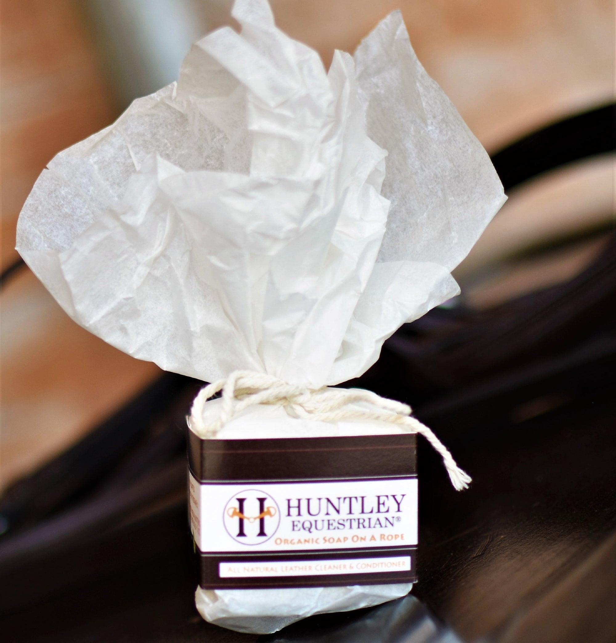 Huntley Equestrian Organic Leather Soap on a Rope - Huntley Equestrian 