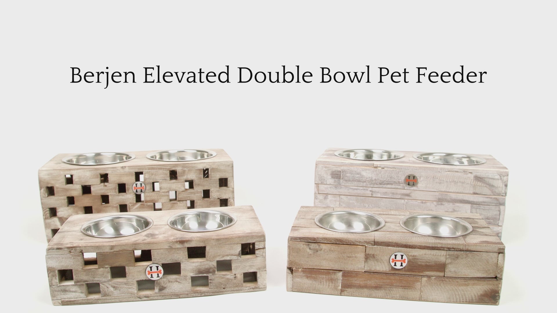 Huntley Pet Elevated Dog and Cat Double Bowl Feeder
